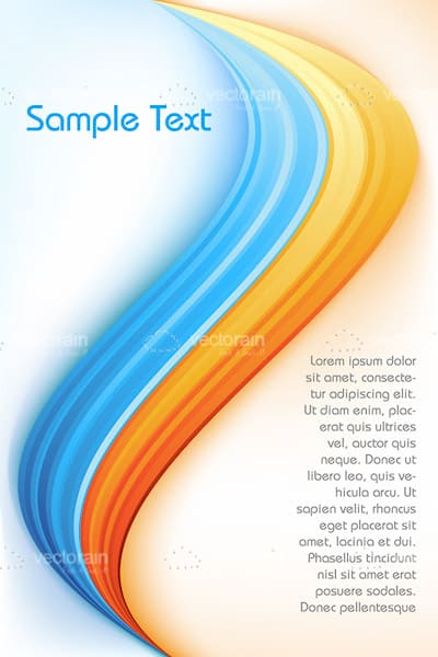 Abstract Wavy Background with Sample Text